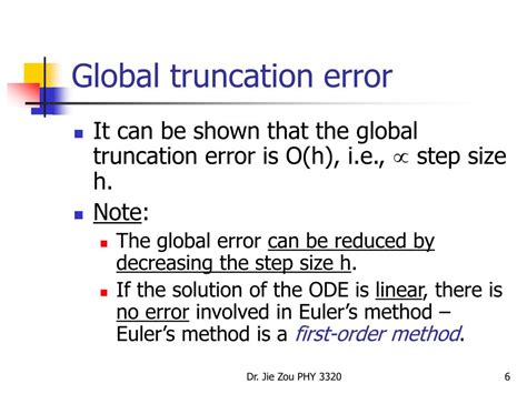 what is global truncation error