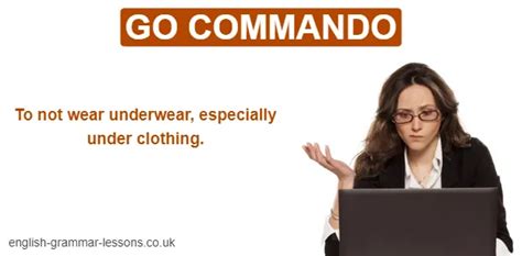 what is going commando in english