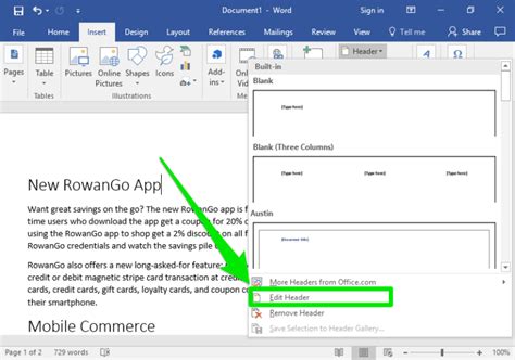 what is header and footer in computer with examples