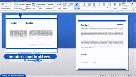 what is header and footer in ms word wikipedia