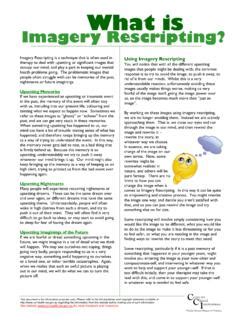 what is imagery rescripting