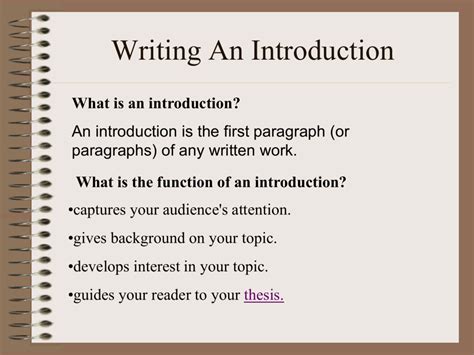 what is included in an introduction