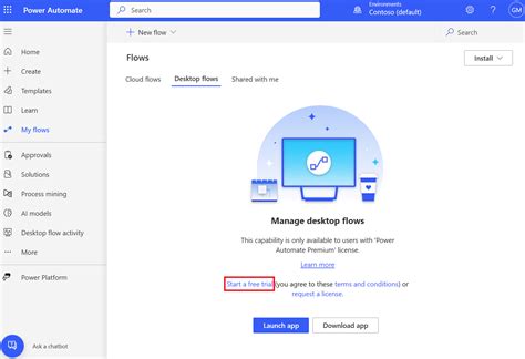 what is included in microsoft power automate free