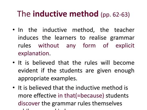 what is inductive method of teaching grammar