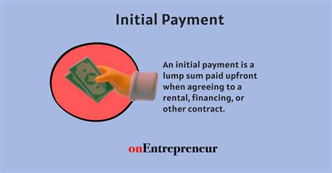what is initial payment meaning