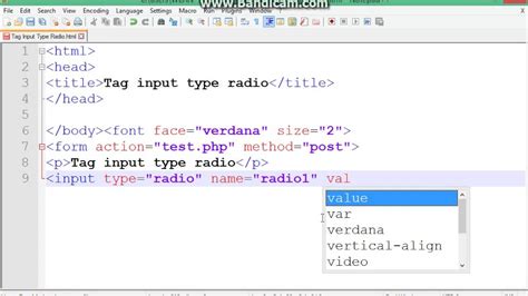 what is input type radio in html
