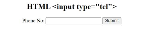 what is input type tel in html