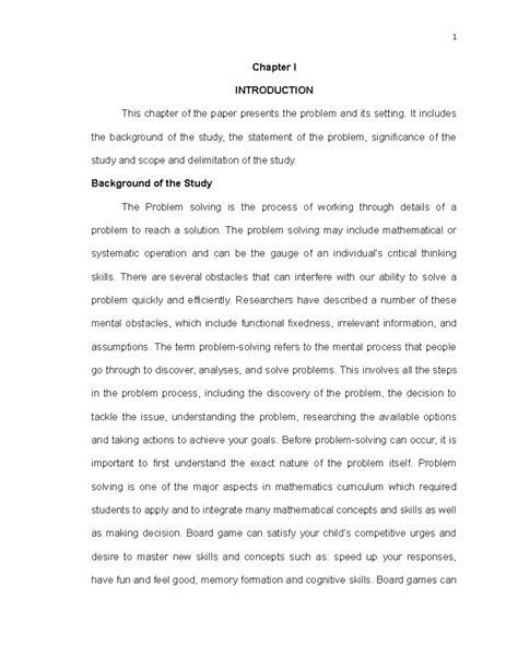 what is introduction in chapter 1 research