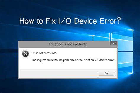 what is io device error and how to fix it