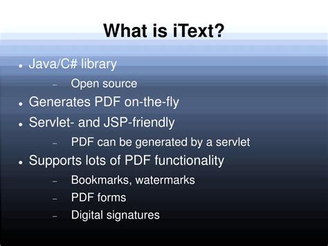 what is itext library in java