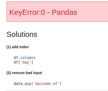what is key error in pandas