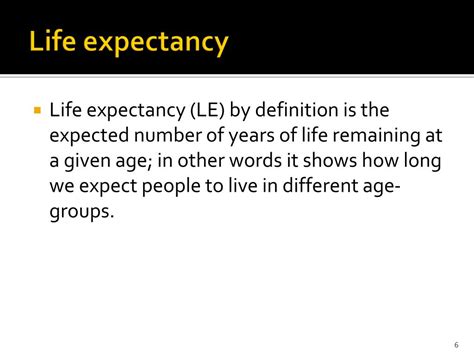 what is life expectancy in simple words