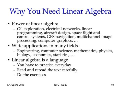 what is linear algebra used for in computer science