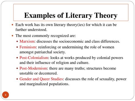 what is literary theory examples