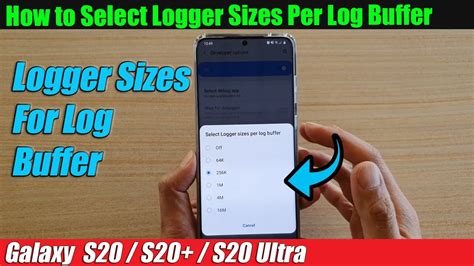 what is log buffer size in mobile