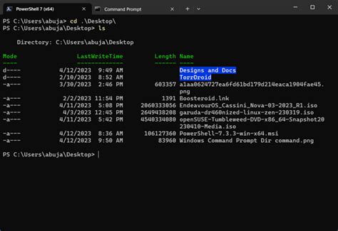 what is ls in windows command prompt