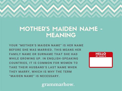what is maiden name with example