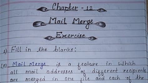 what is mail merge class 9