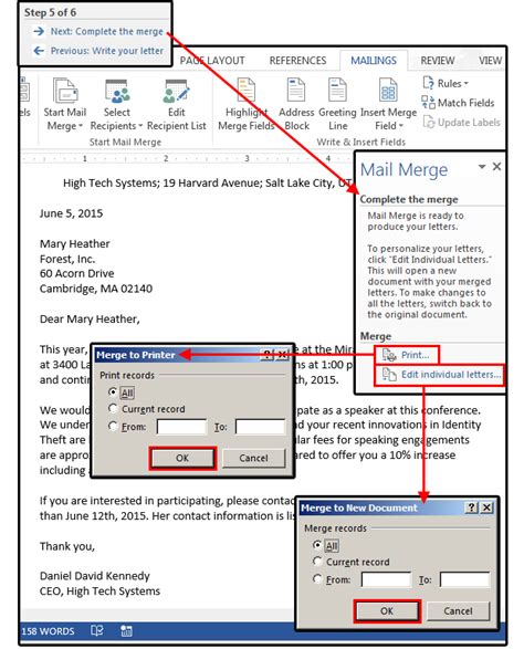 what is mail merge with example