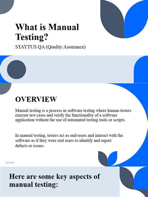 what is manual testing pdf