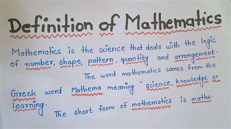 what is math define
