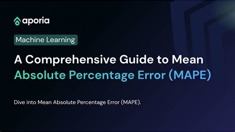 what is mean absolute percentage error in machine learning