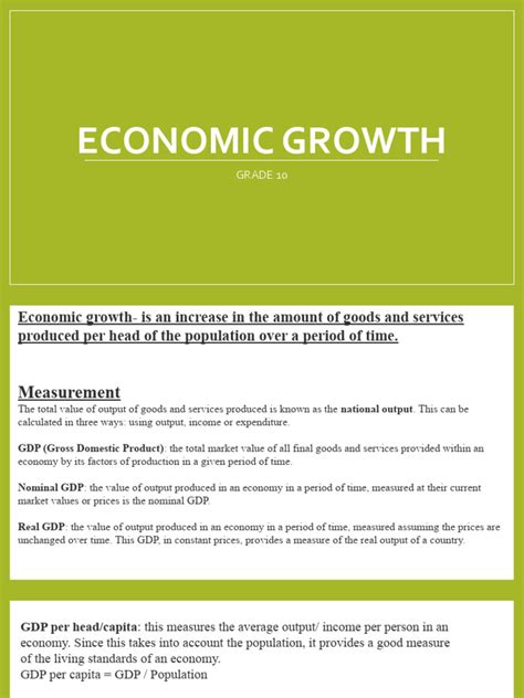 what is meant by economic growth pdf