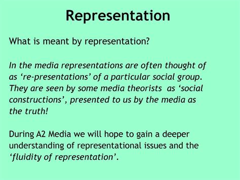 what is meant by representation