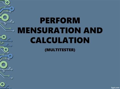 what is mensuration and calculation