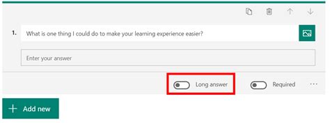 what is microsoft forms long answer