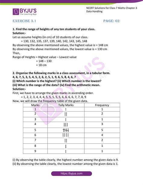 what is mode in data handling class 7