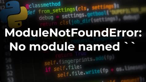 what is module not found error in python