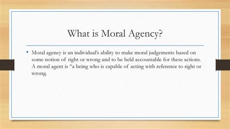 what is moral agent in tagalog