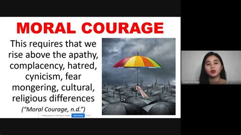 what is moral courage in tagalog