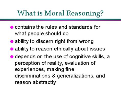 what is moral reasoning example