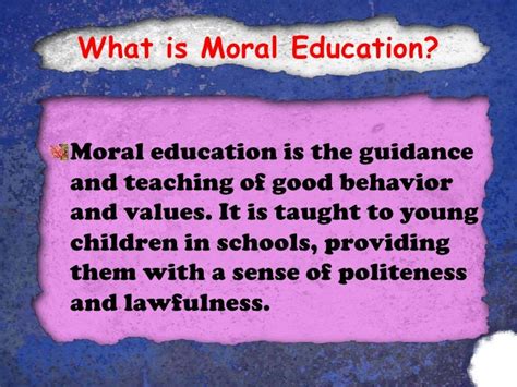 what is moral teaching