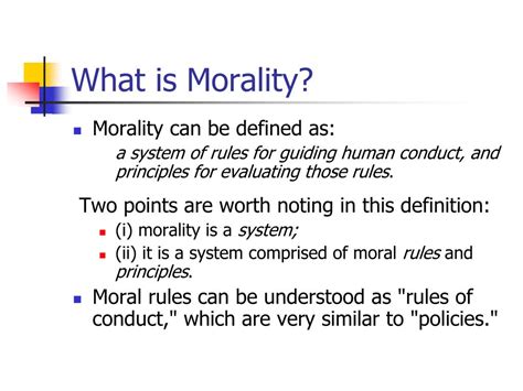 what is morality simple definition