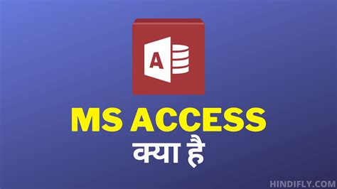 what is ms access in computer in hindi