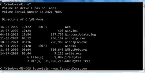 what is ms dos internal commands