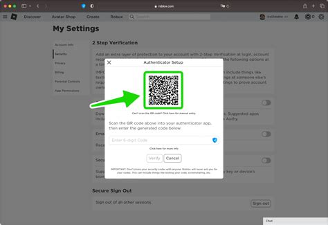 what is my 6 digit code for roblox