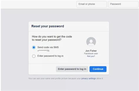 what is my facebook password code
