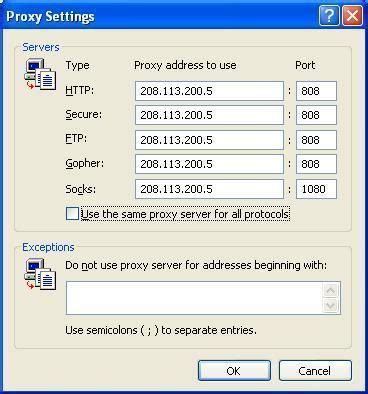 what is my web proxy address