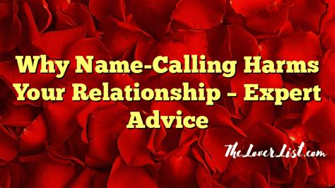 what is name calling in a relationship