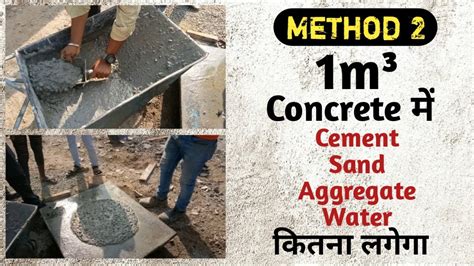 what is needed for 1 cubic meter of concrete