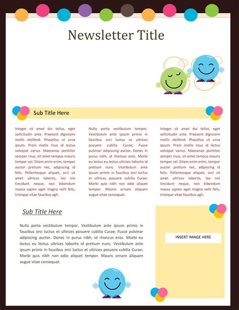 what is newsletter template
