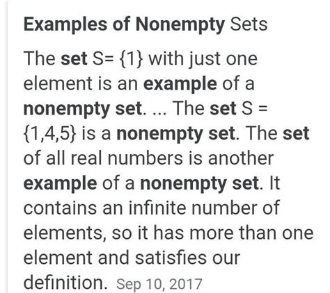 what is non empty set