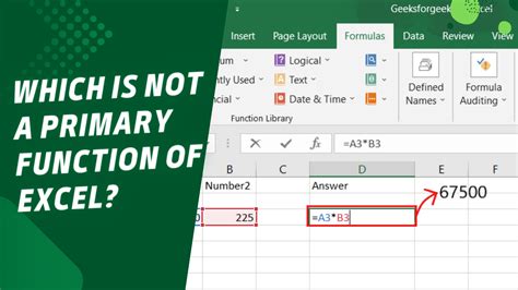 what is not a primary function in excel