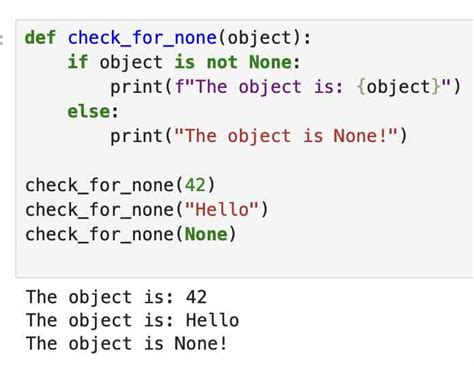 what is not none in python