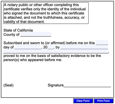 what is notary form
