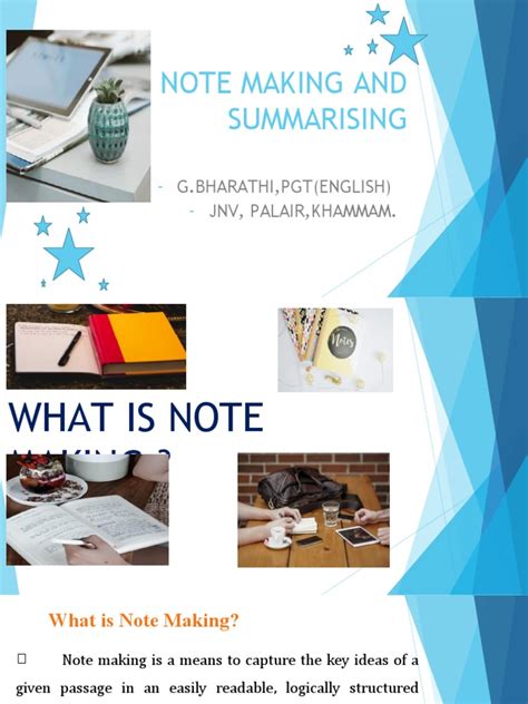 what is note making and summarising